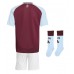 Aston Villa Dětské Domácí dres komplet 2024-25 Krátký Rukáv (+ trenýrky)